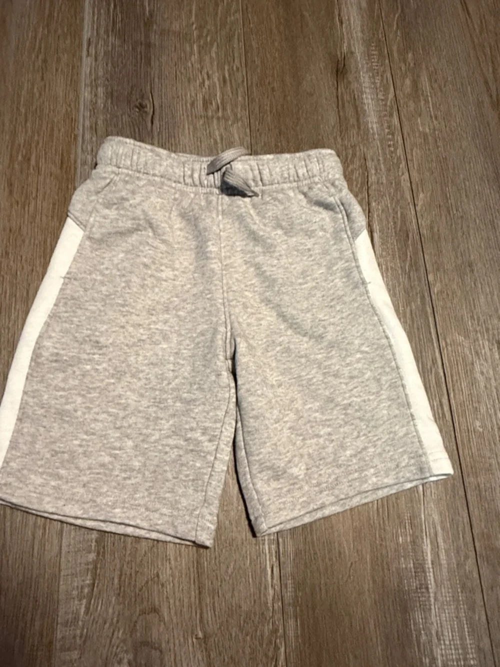 OshKosh B'gosh Light Gray Sweat Shorts with White Side Stripe